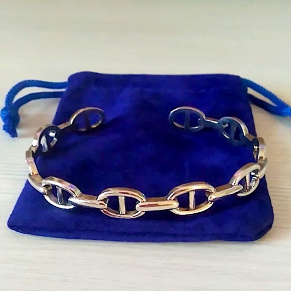 Sterling Silver Mariner Bangle Cuff Bracelet - Picture 5 of 13